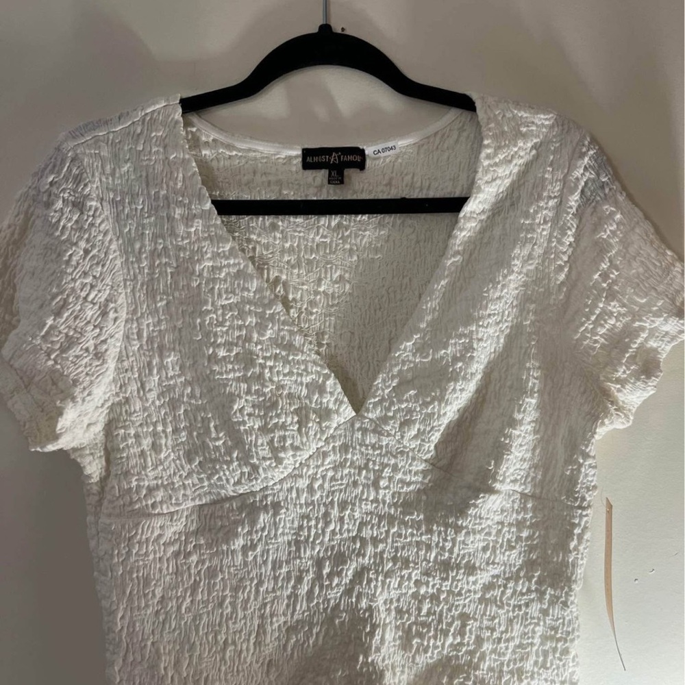 August Silk Women's White Textured Top